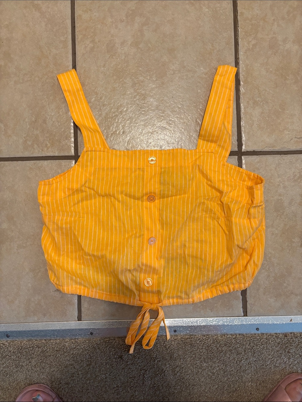 a new day Yellow & White Striped Top